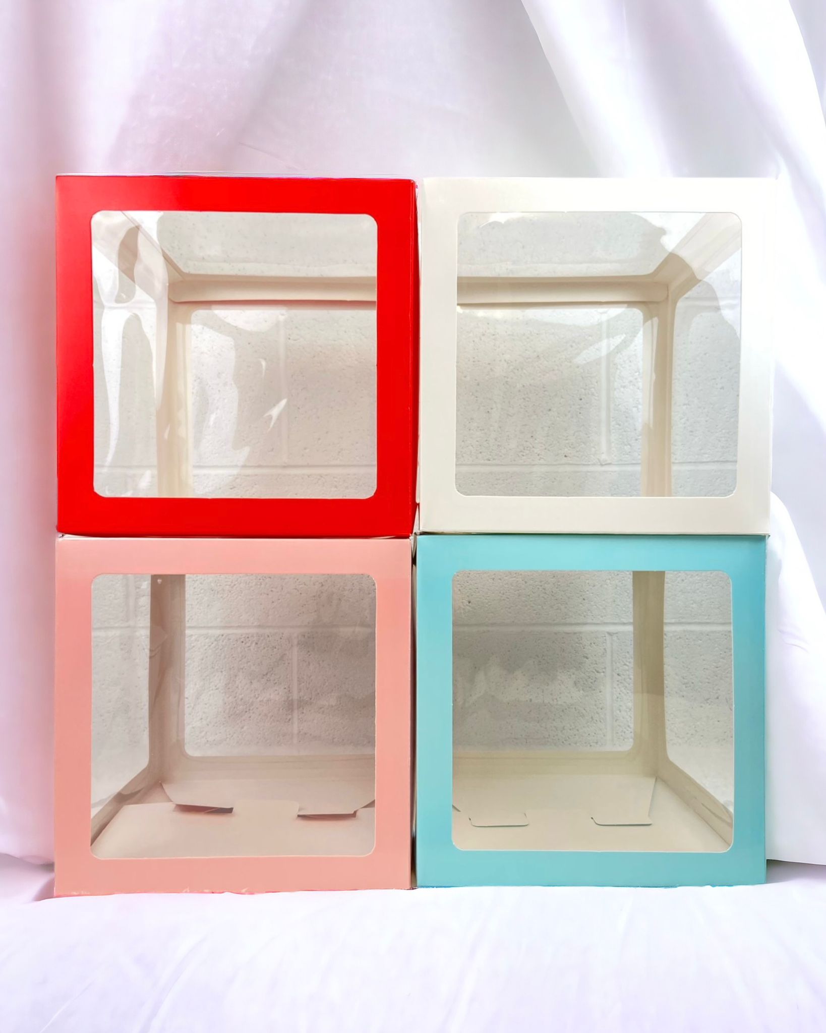BALLOON BOXES 30X30CM - PACK OF 4