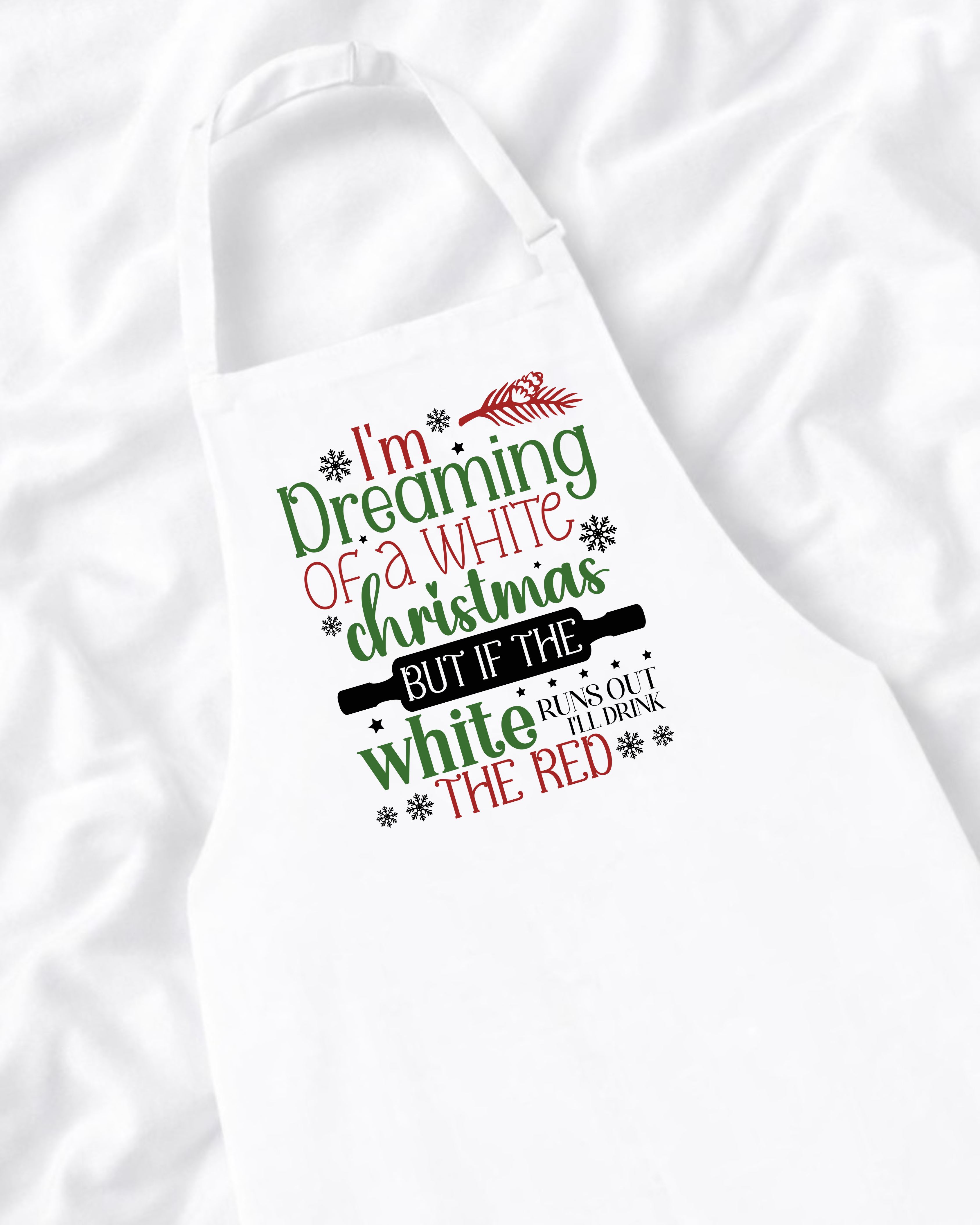 DTF - APRON I’M DREAMING OF A WHITE CHRISTMAS WINE