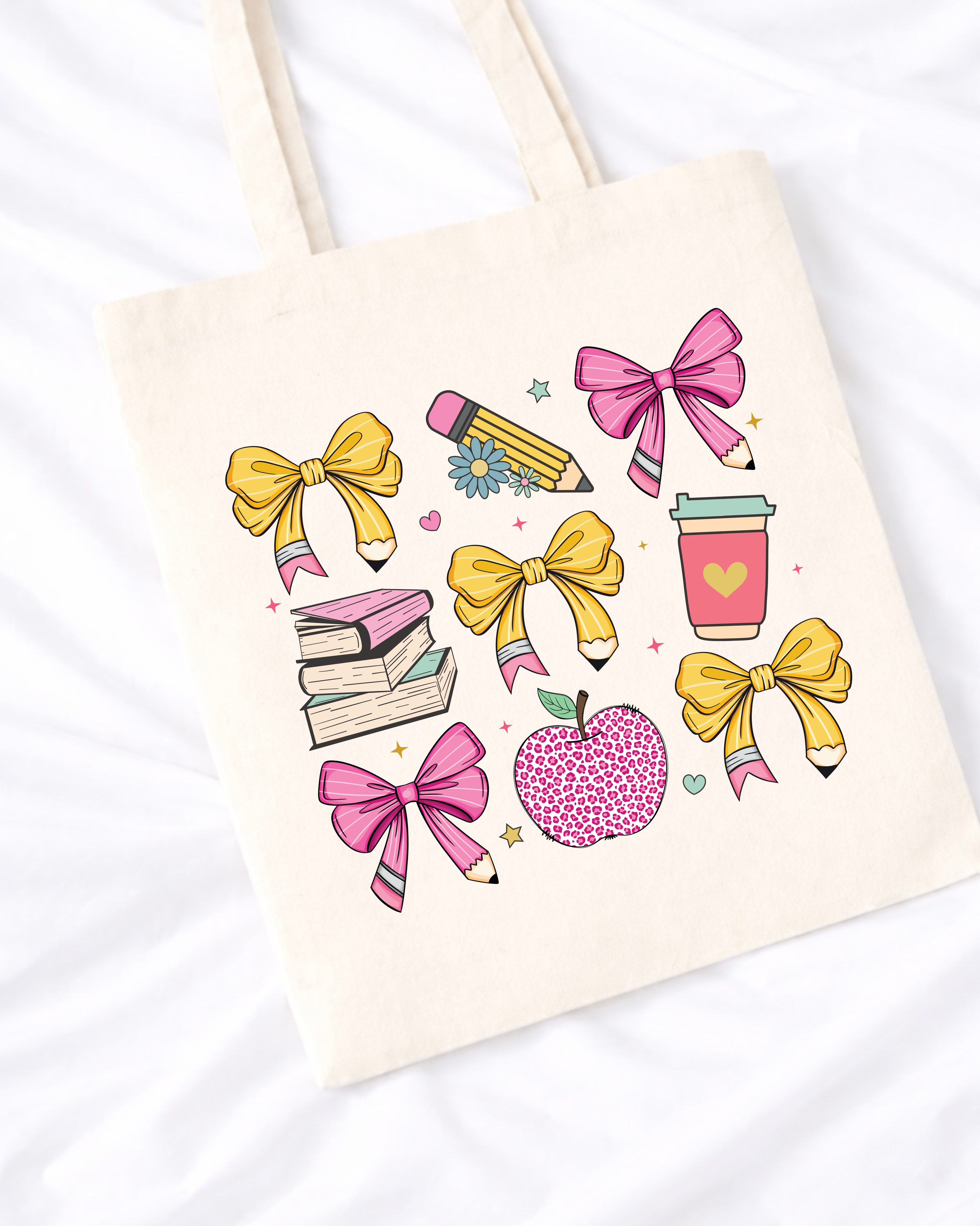 DTF - BOW, PENCIL, BOOKS