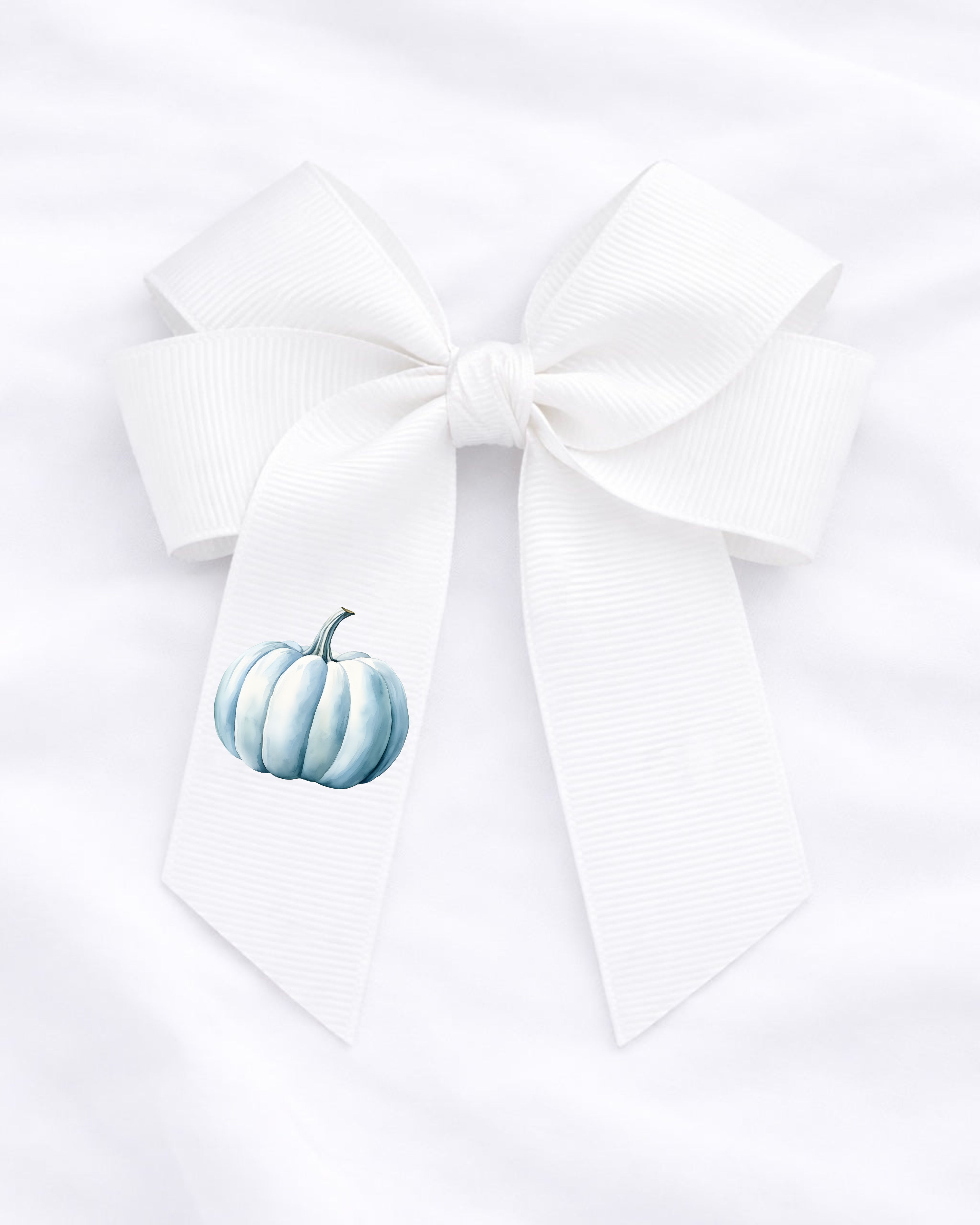 DTF - BLUE PUMPKIN HAIR BOW DECAL