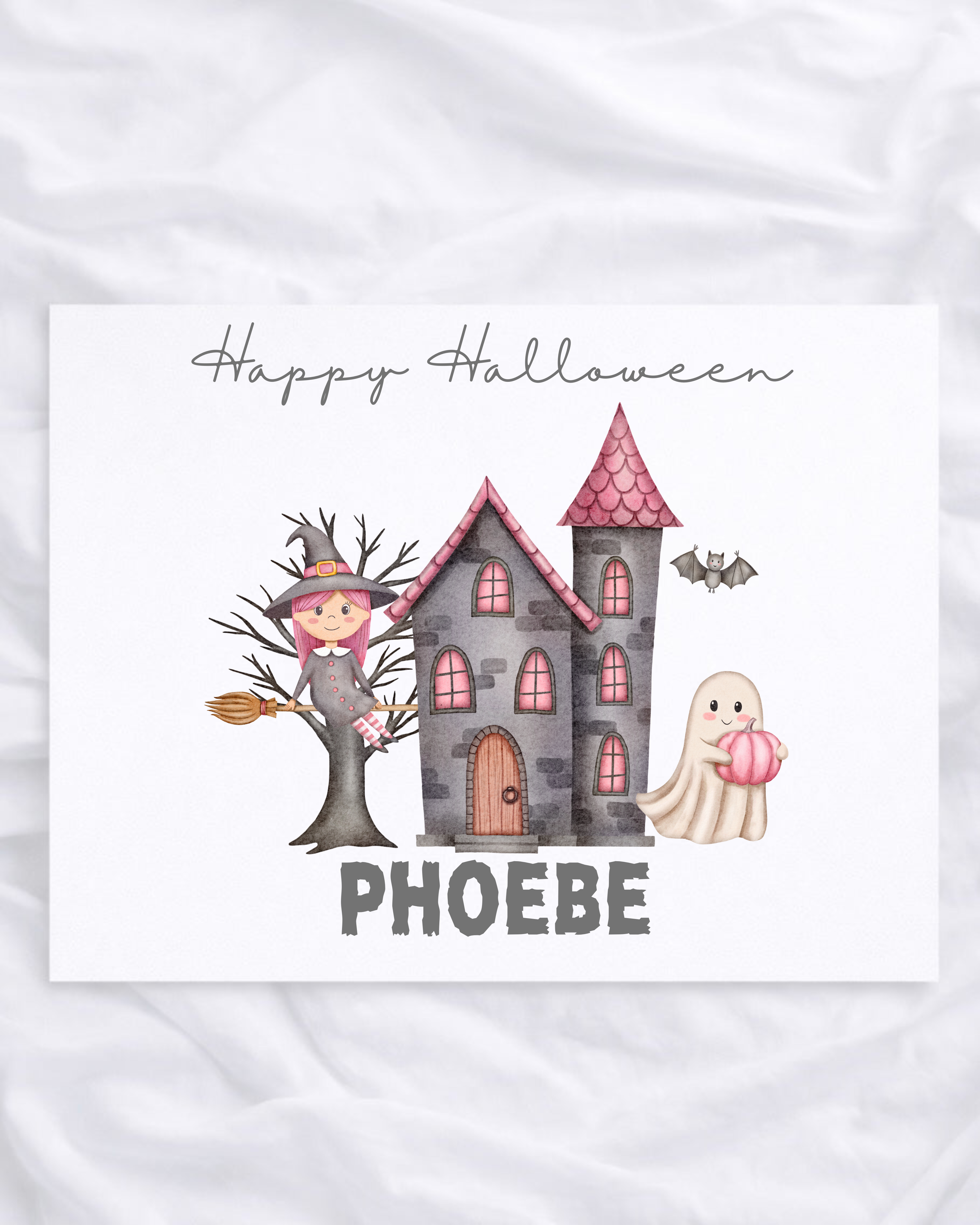 UVDTF - PERSONALISED - HAPPY HALLOWEEN GIRLS 18CM