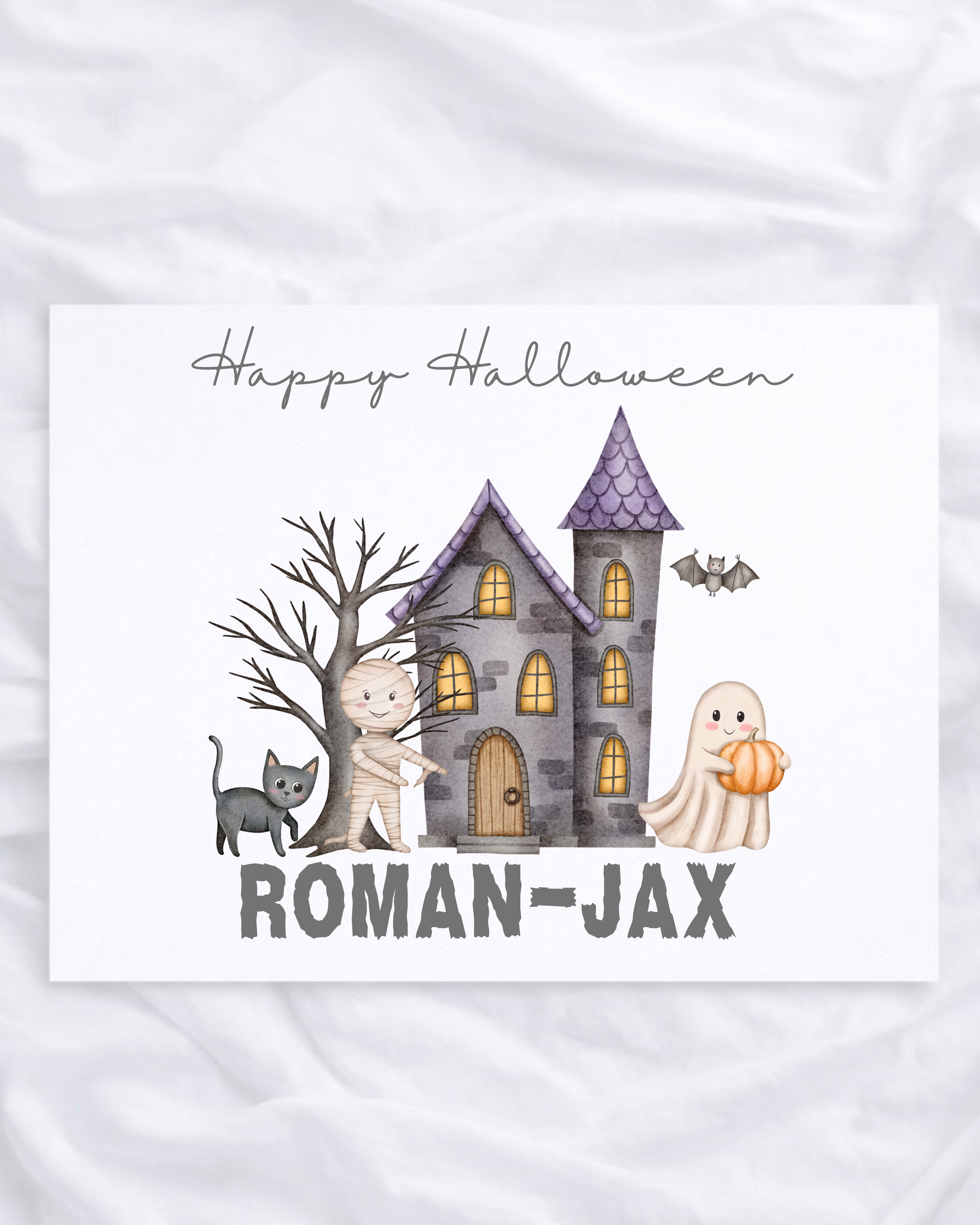 UVDTF - PERSONALISED - HAPPY HALLOWEEN BOYS 18CM