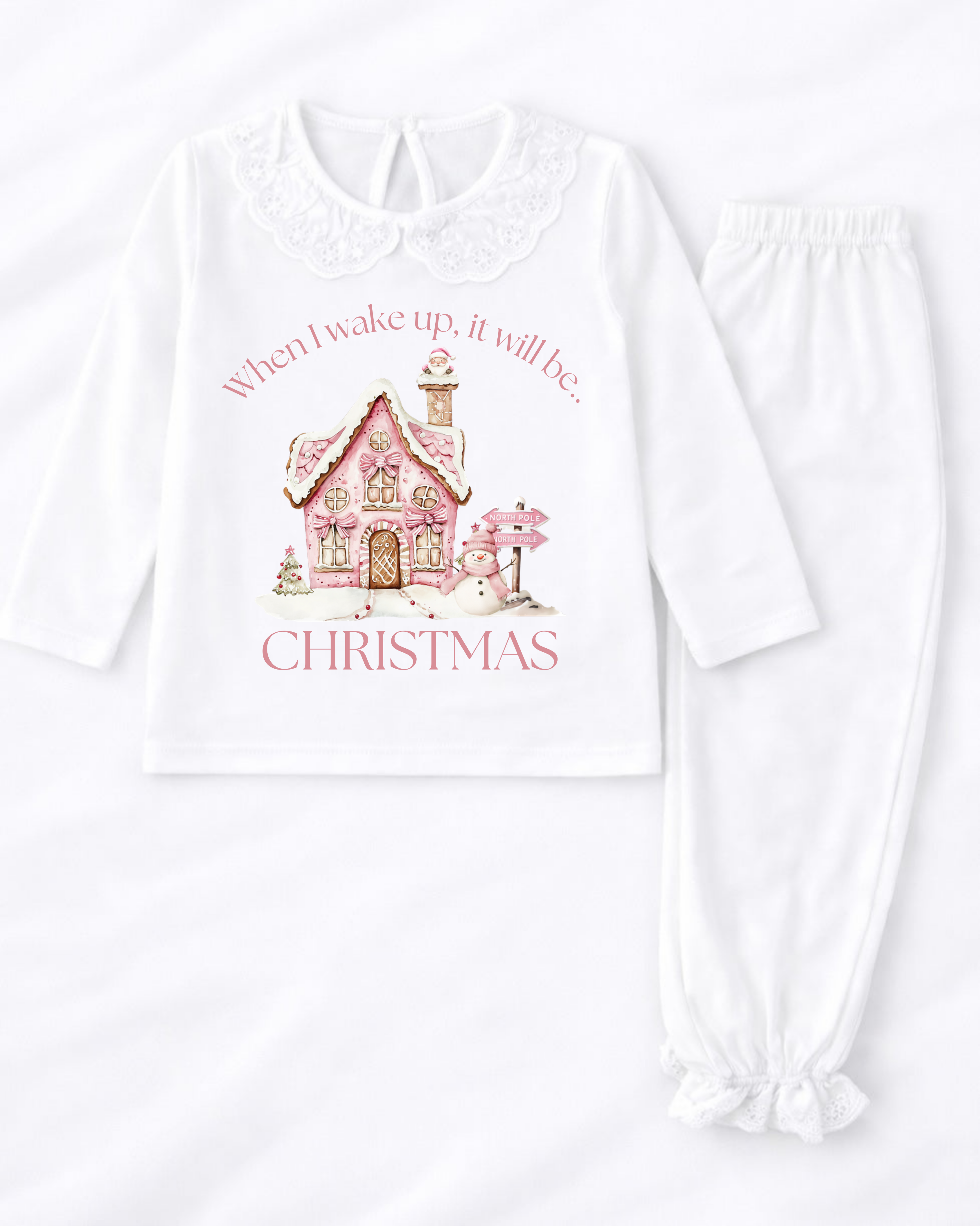DTF - WHEN I WAKE UP IT WILL BE CHRISTMAS - PINK CHRISTMAS SCENE