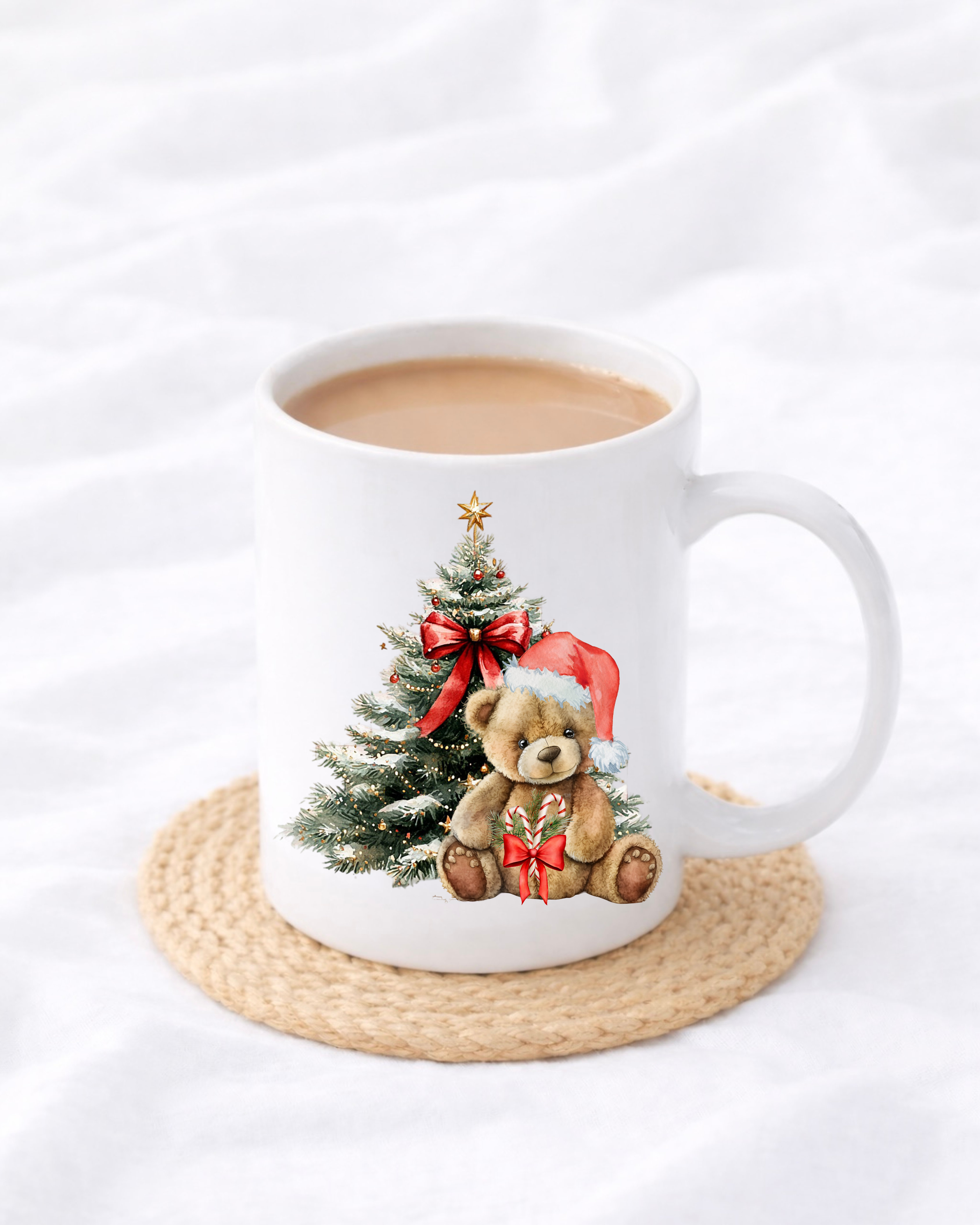 UVDTF - RED CHRISTMAS BEAR DECAL
