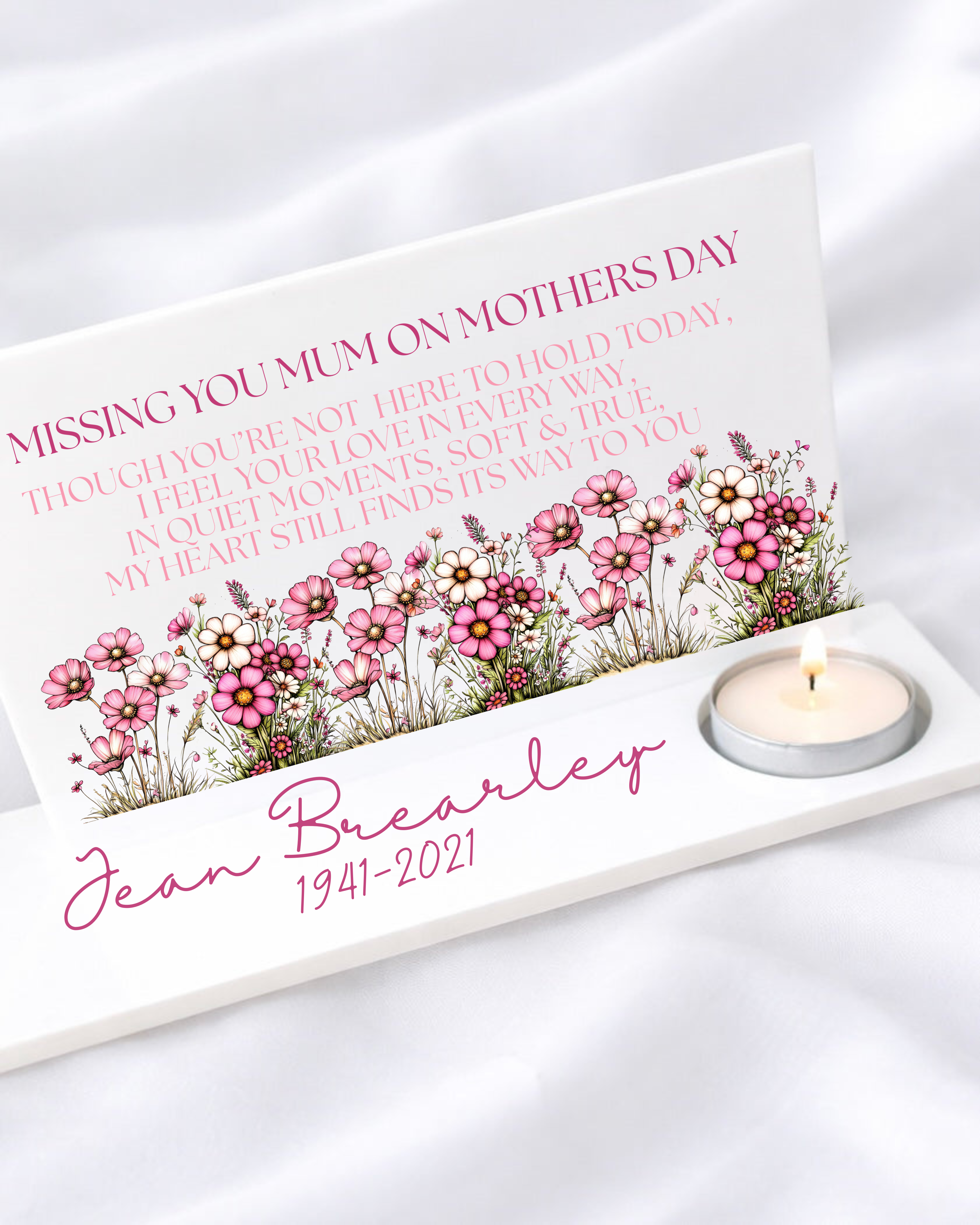 UVDTF - MISSING YOU MUM MEMORIAL TEALIGHT HOLDER DECAL