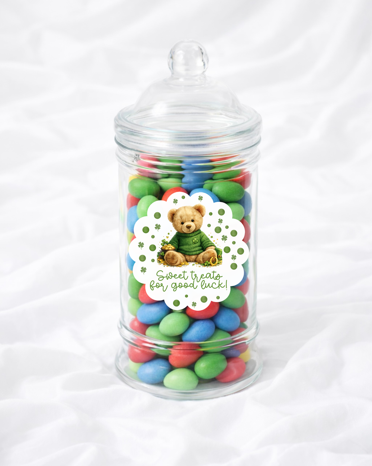 UVDTF - ST PATRICKS DAY BEAR SWEET JAR LABEL