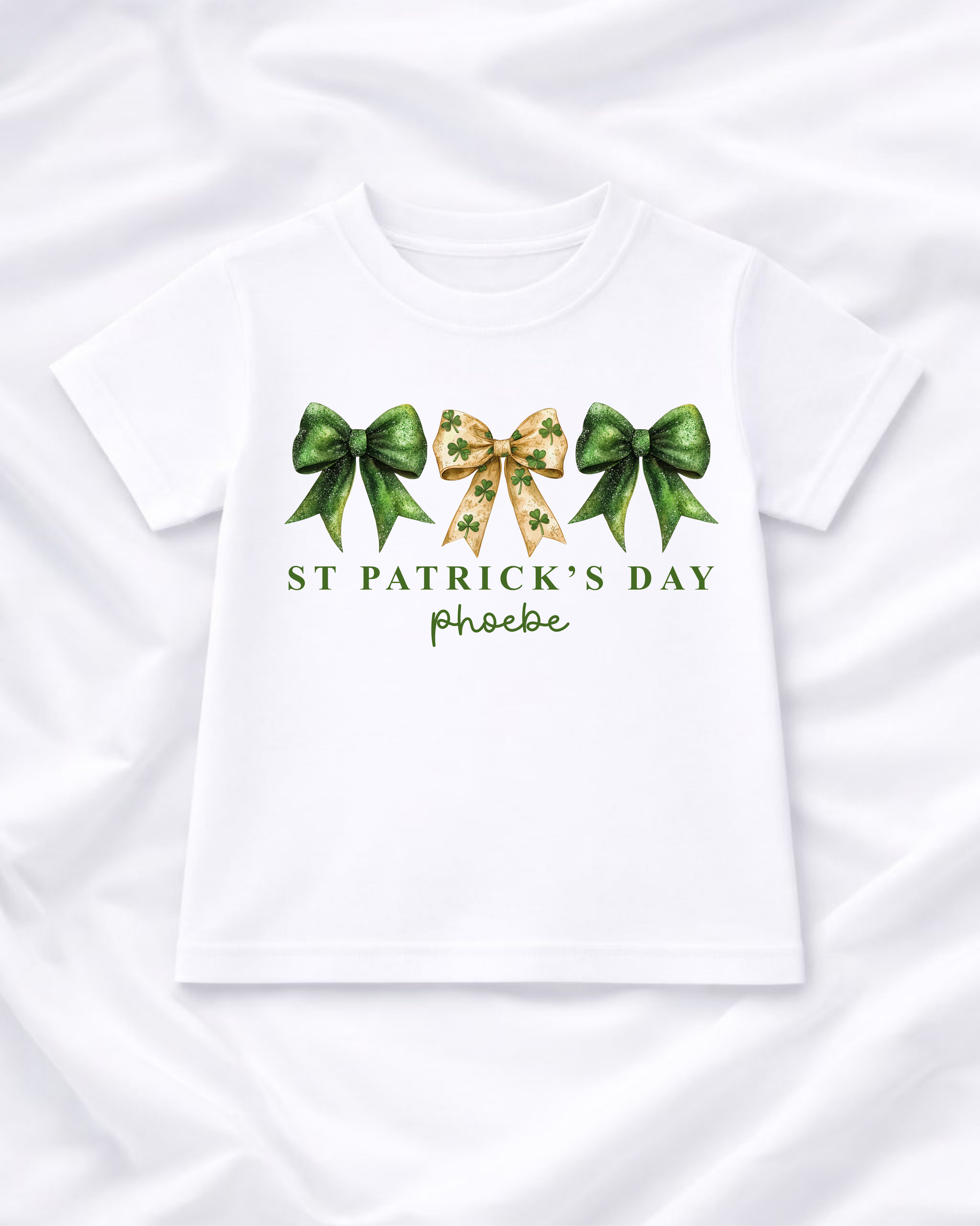 DTF - PERSONALISED - ST PATRICKS DAY BOWS