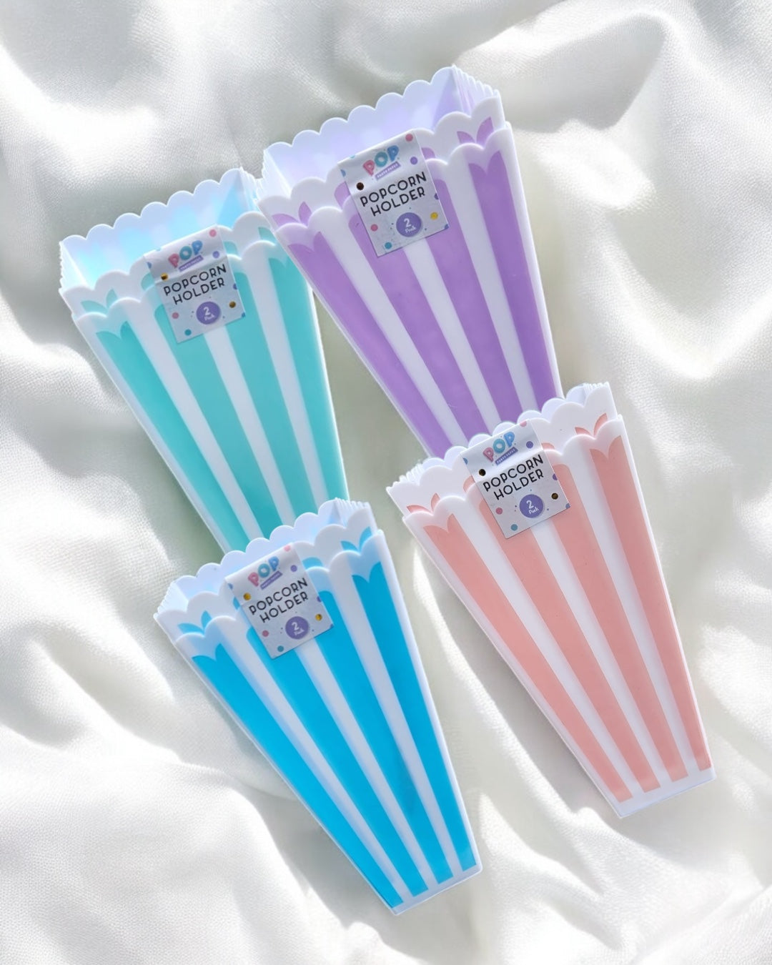2PK PLASTIC POPCORN HOLDERS