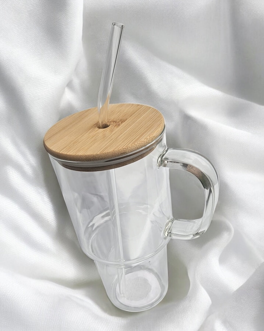 800ML GLASS TUMBLER WITH STRAW