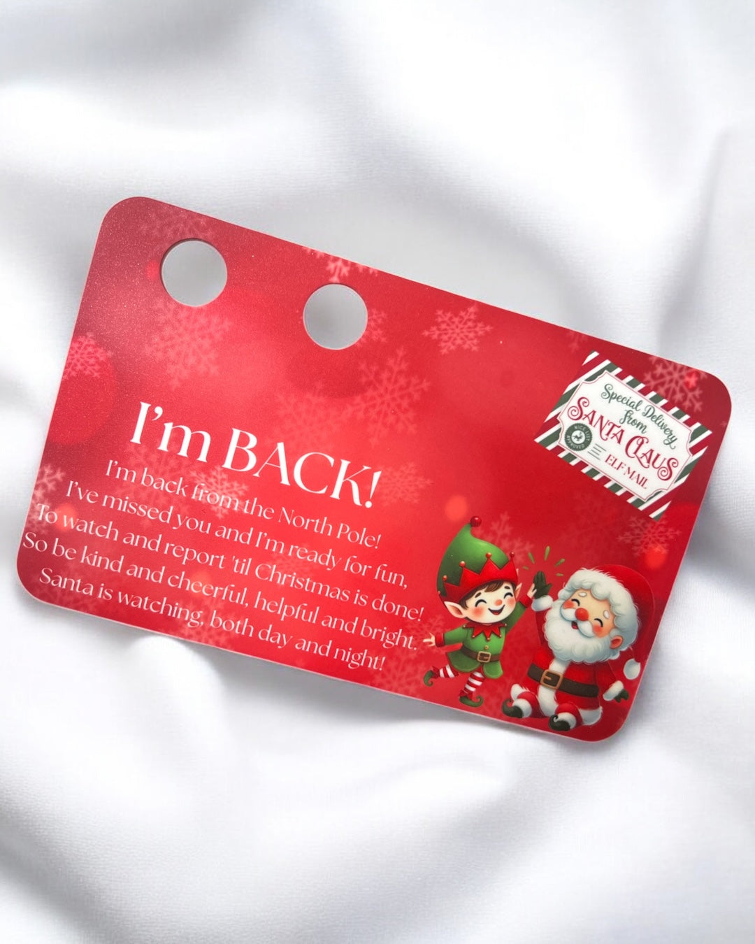 PRE PRINTED ELF POSTCARD
