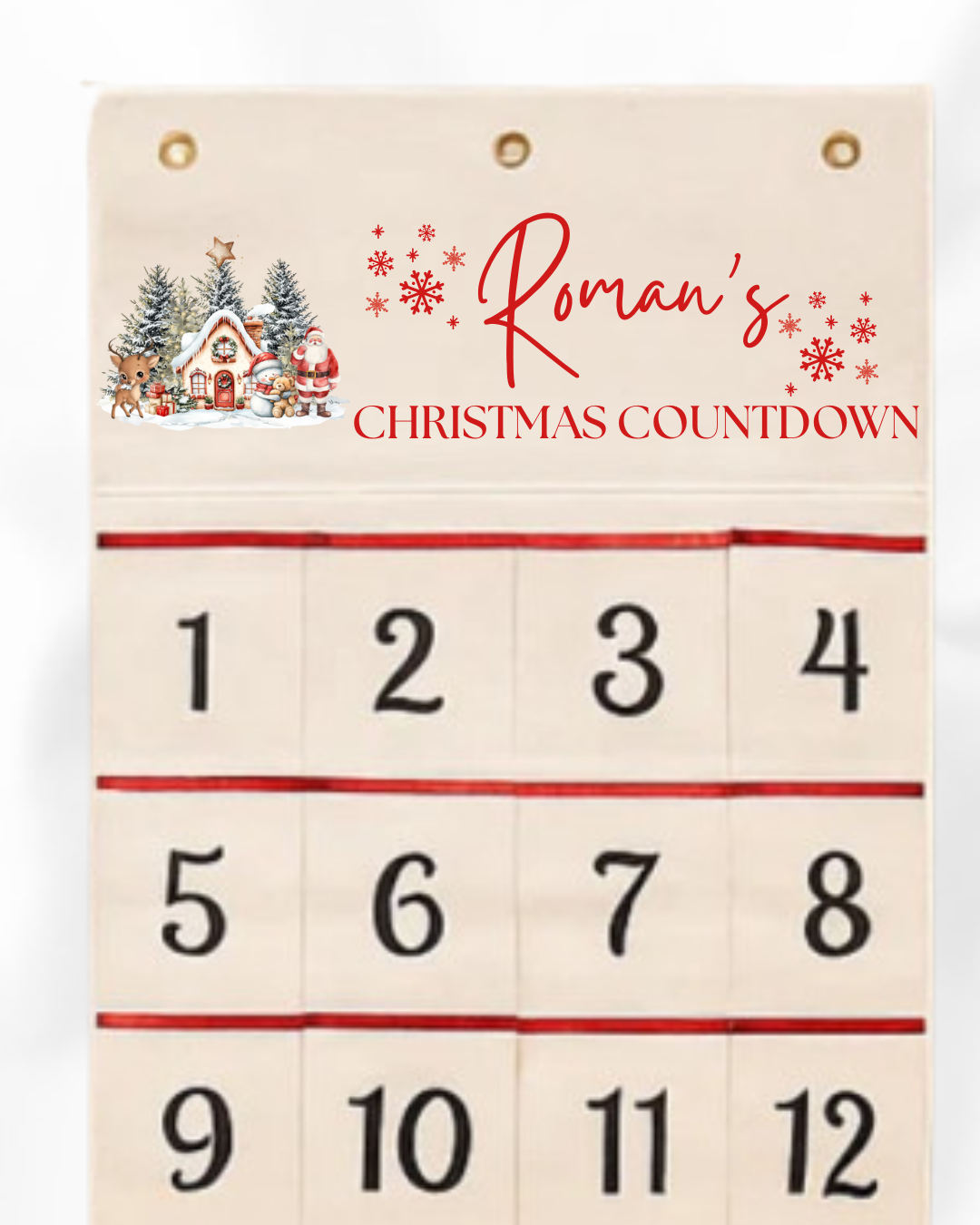 DTF - PERSONALISED - CHRISTMAS ADVENT CALENDAR