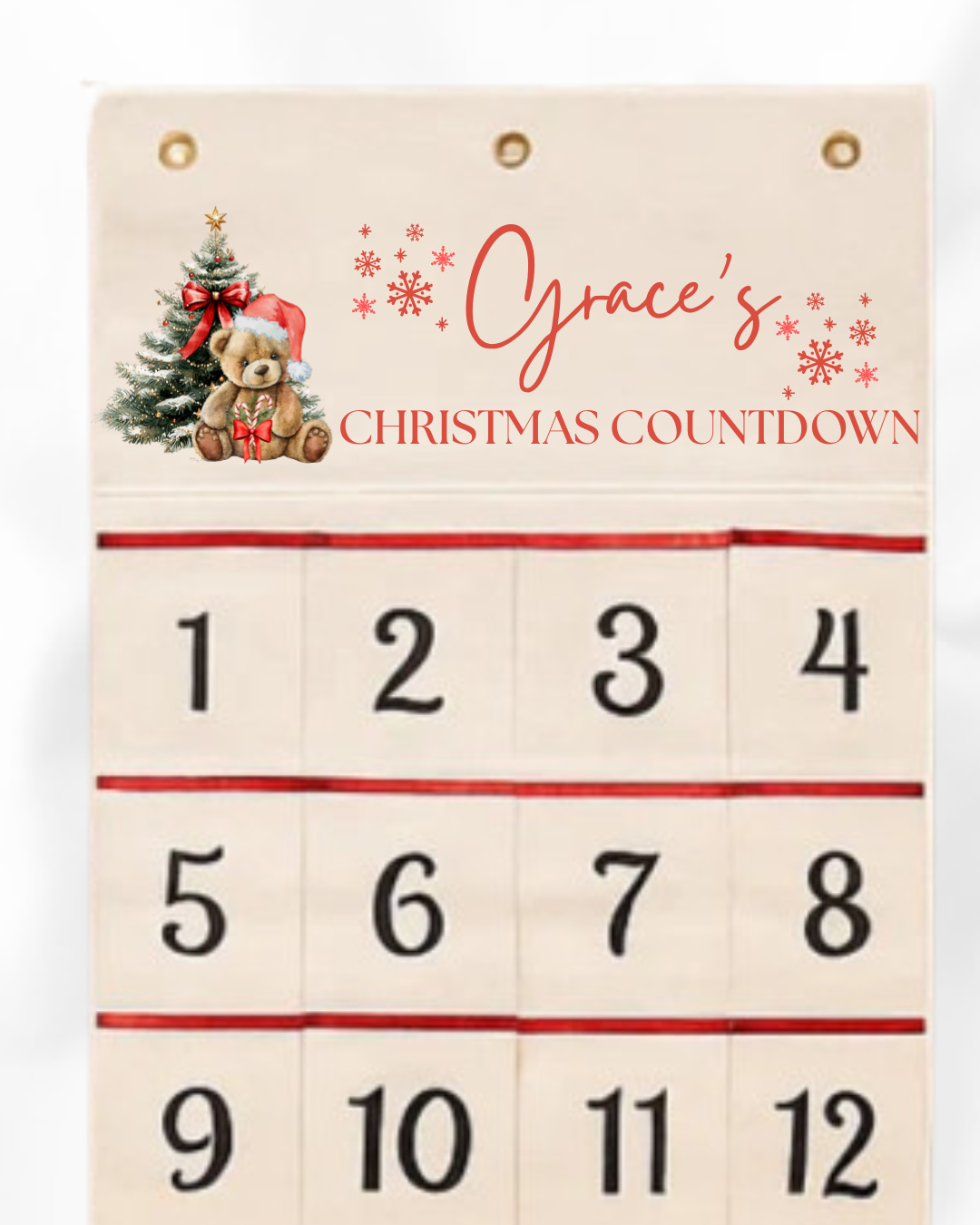 DTF - PERSONALISED - CHRISTMAS ADVENT CALENDAR