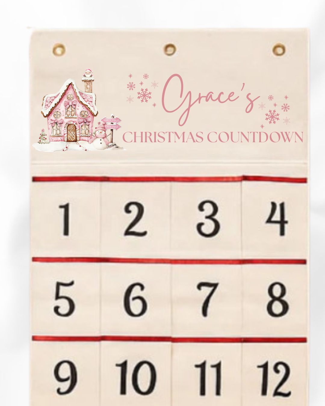 DTF - PERSONALISED - CHRISTMAS ADVENT CALENDAR
