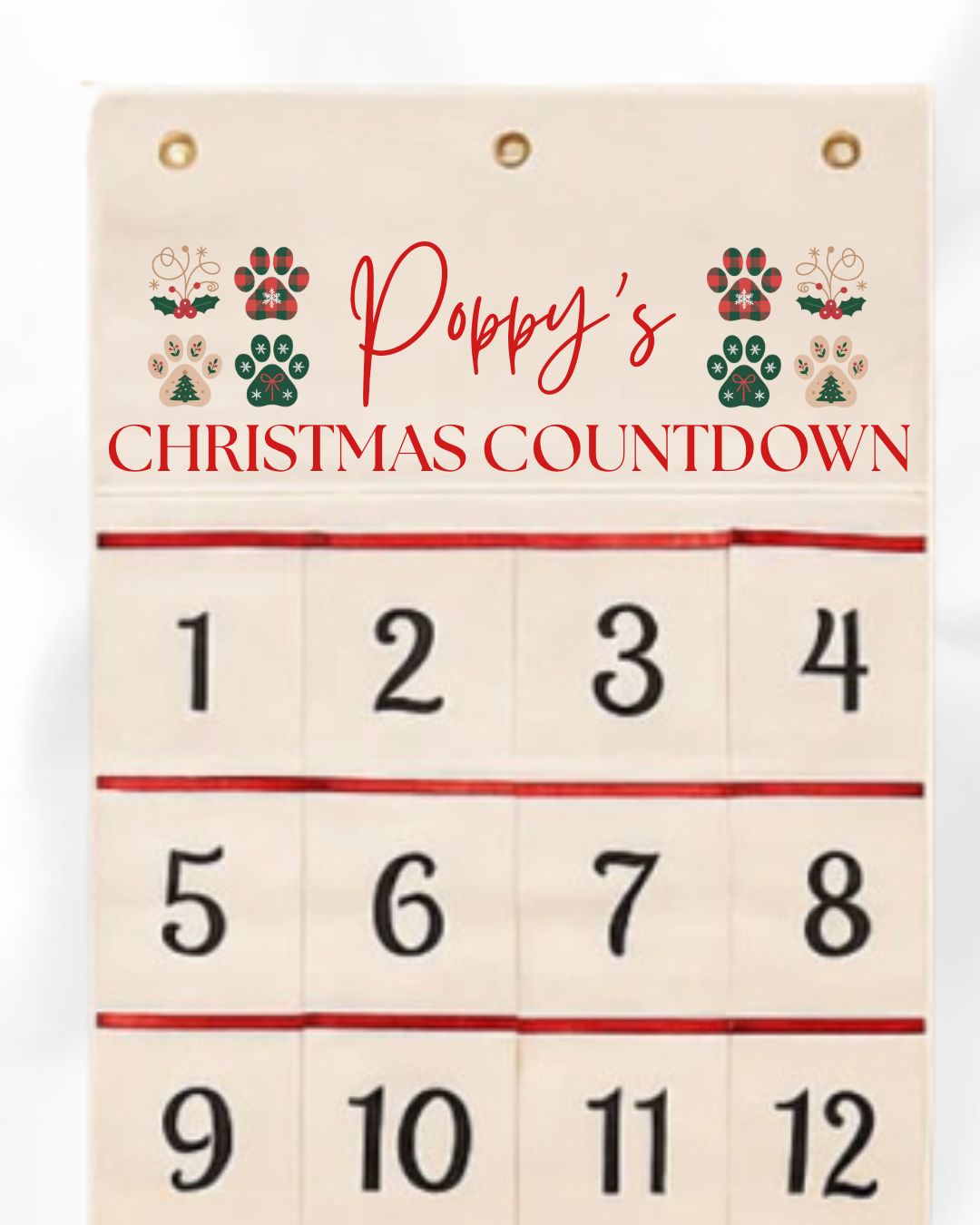 DTF - PERSONALISED - CHRISTMAS ADVENT CALENDAR