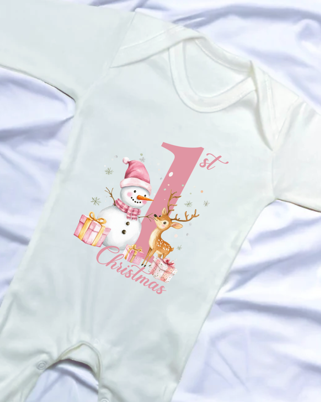 DTF - 1ST CHRISTMAS SNOWMAN PINK