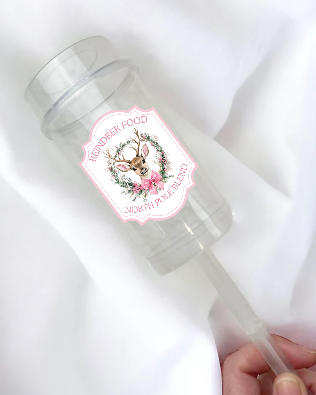 UVDTF - SNOW POPPER DECAL - PINK REINDEER FOOD