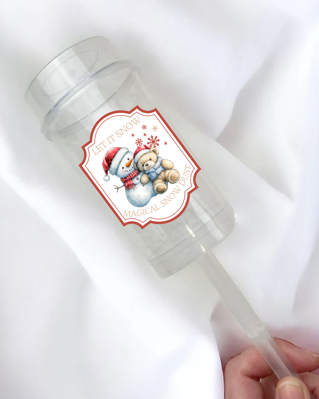 UVDTF - SNOW POPPER DECAL - RED LET IT SNOW