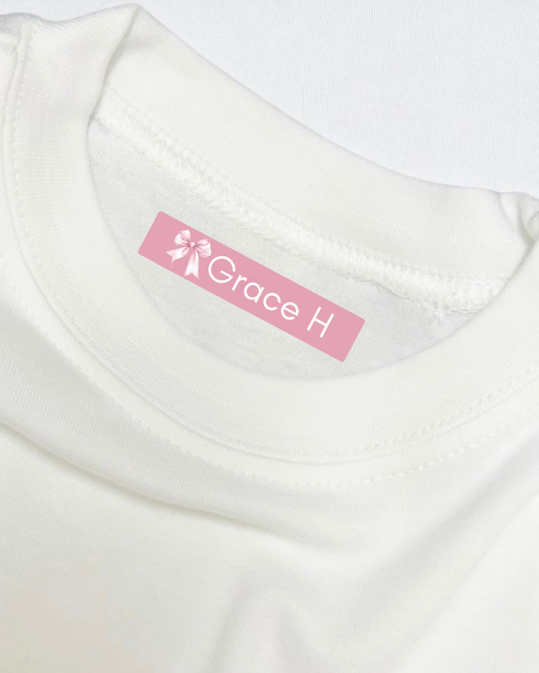DTF - PERSONALISED - IRON ON LABELS - SHEET OF 50