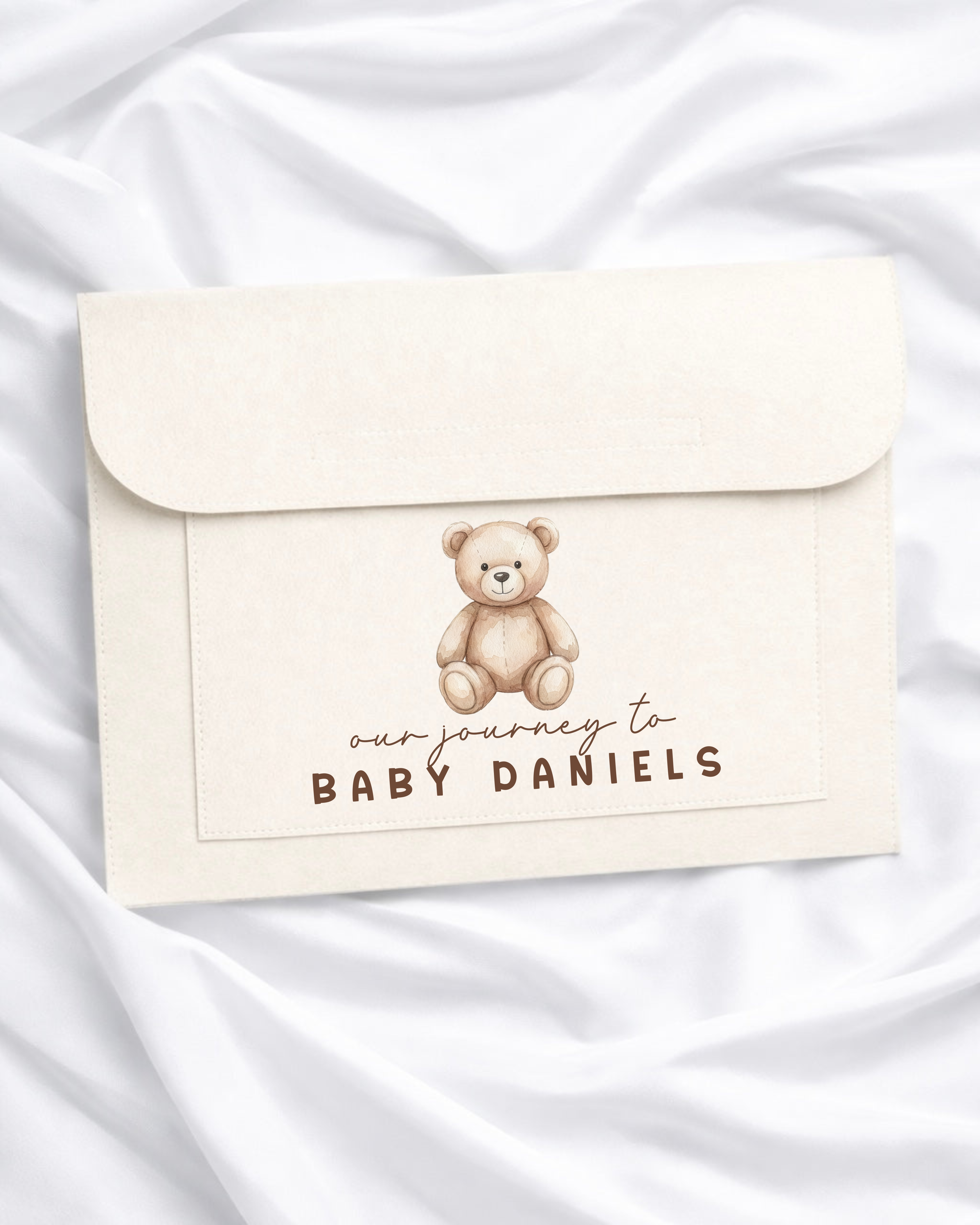 DTF - PERSONALISED FELT SLIP - OUR JOURNEY TO BABY (INSERT NAME)