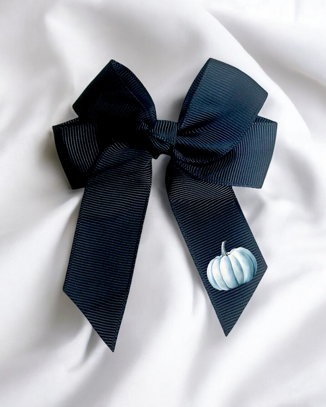 DTF - BLUE PUMPKIN HAIR BOW DECAL