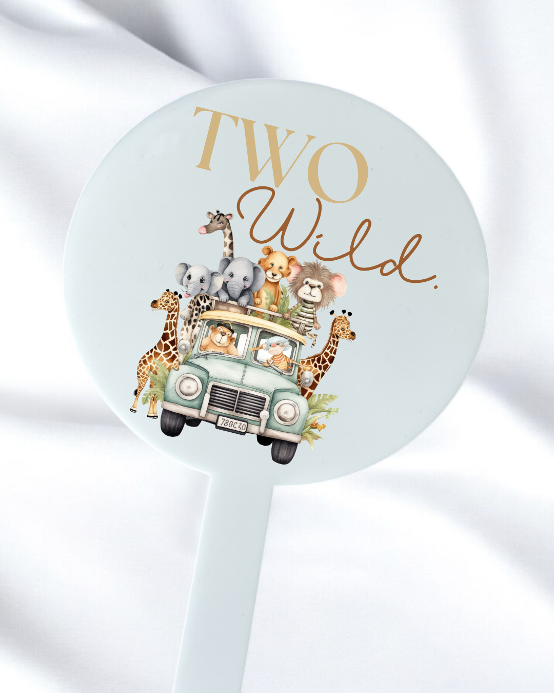 UVDTF - TWO WILD - CAKE TOPPER