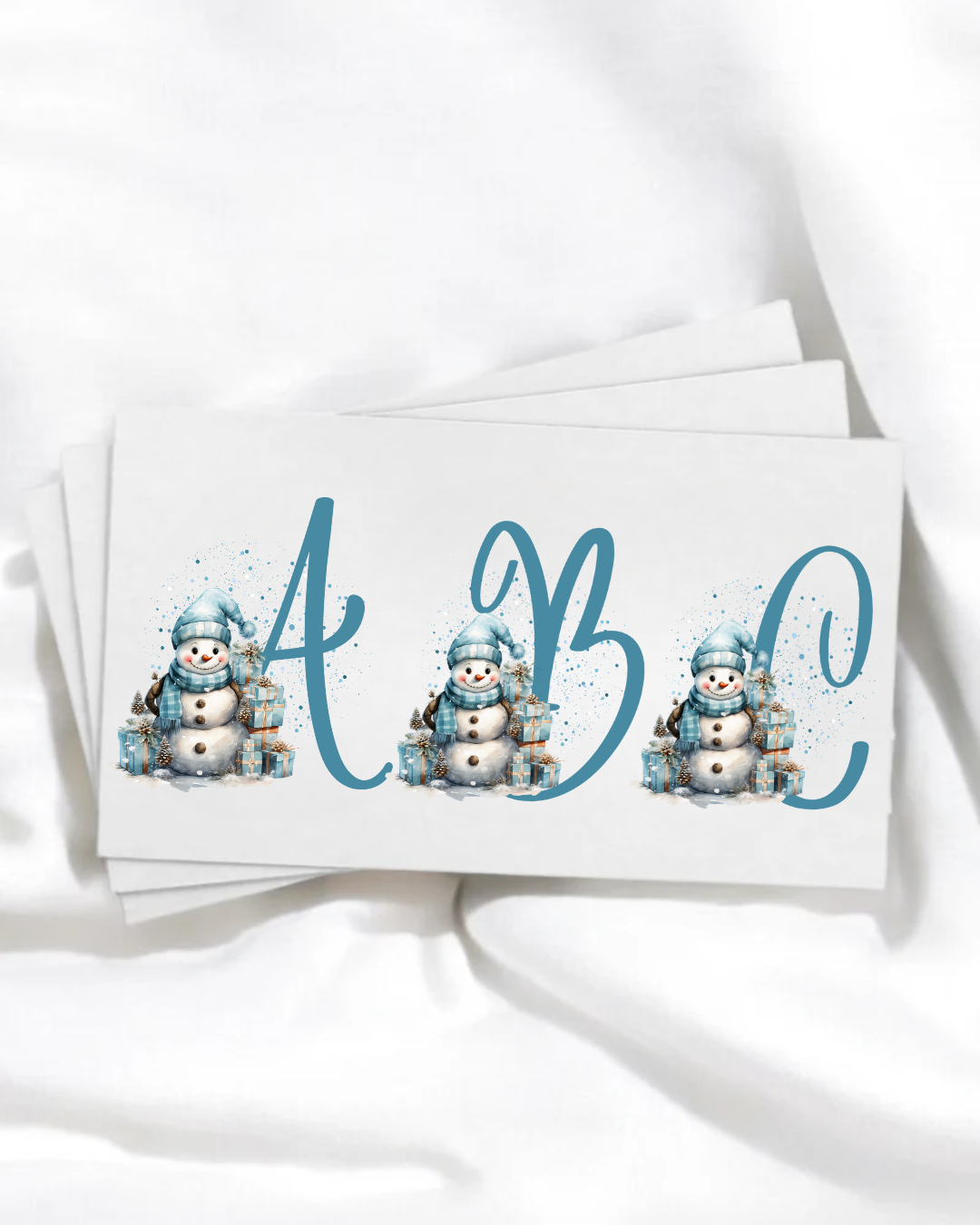 DTF - CHRISTMAS ALPHABET BLUE SNOWMAN