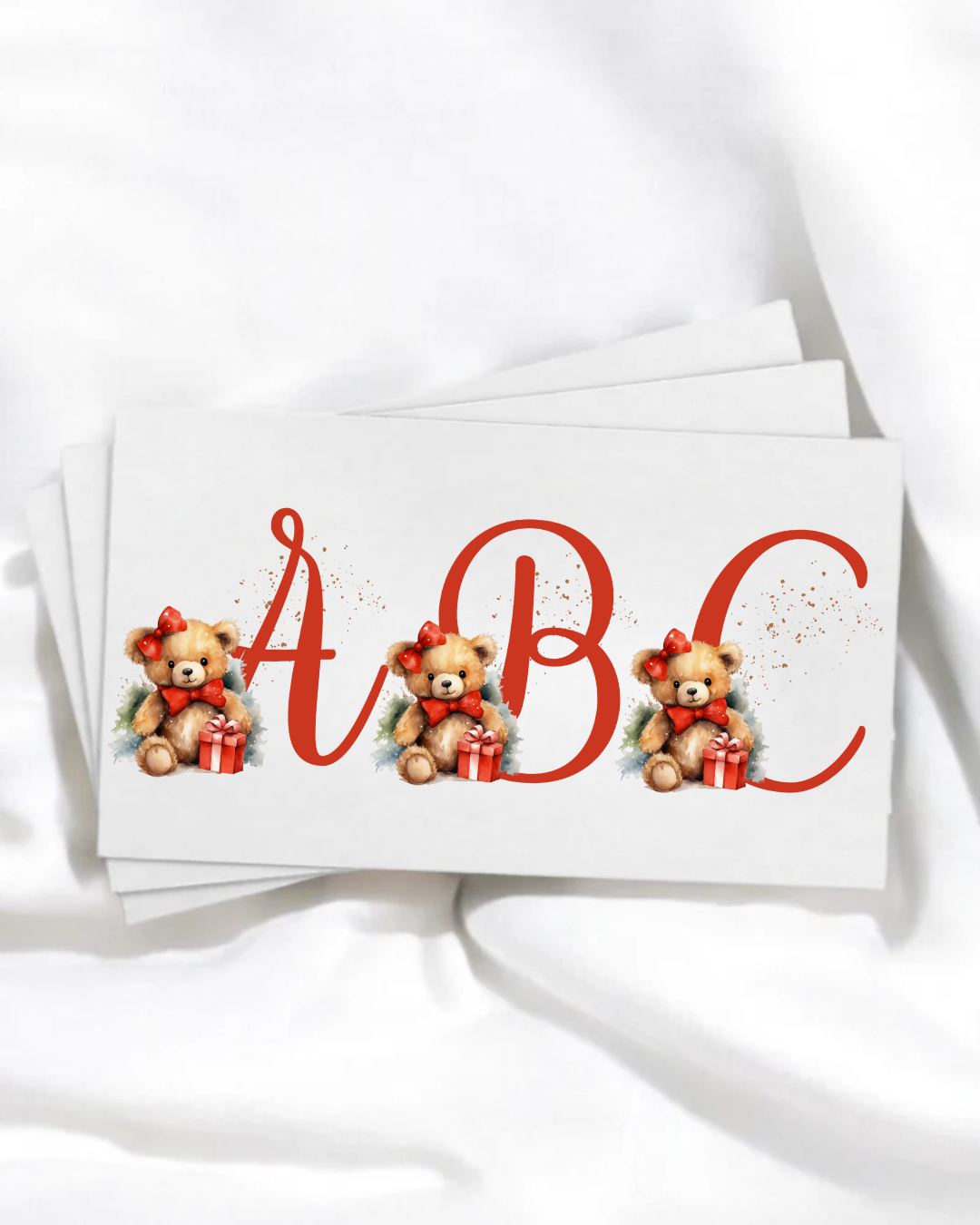 DTF - CHRISTMAS ALPHABET TEDDY BEAR