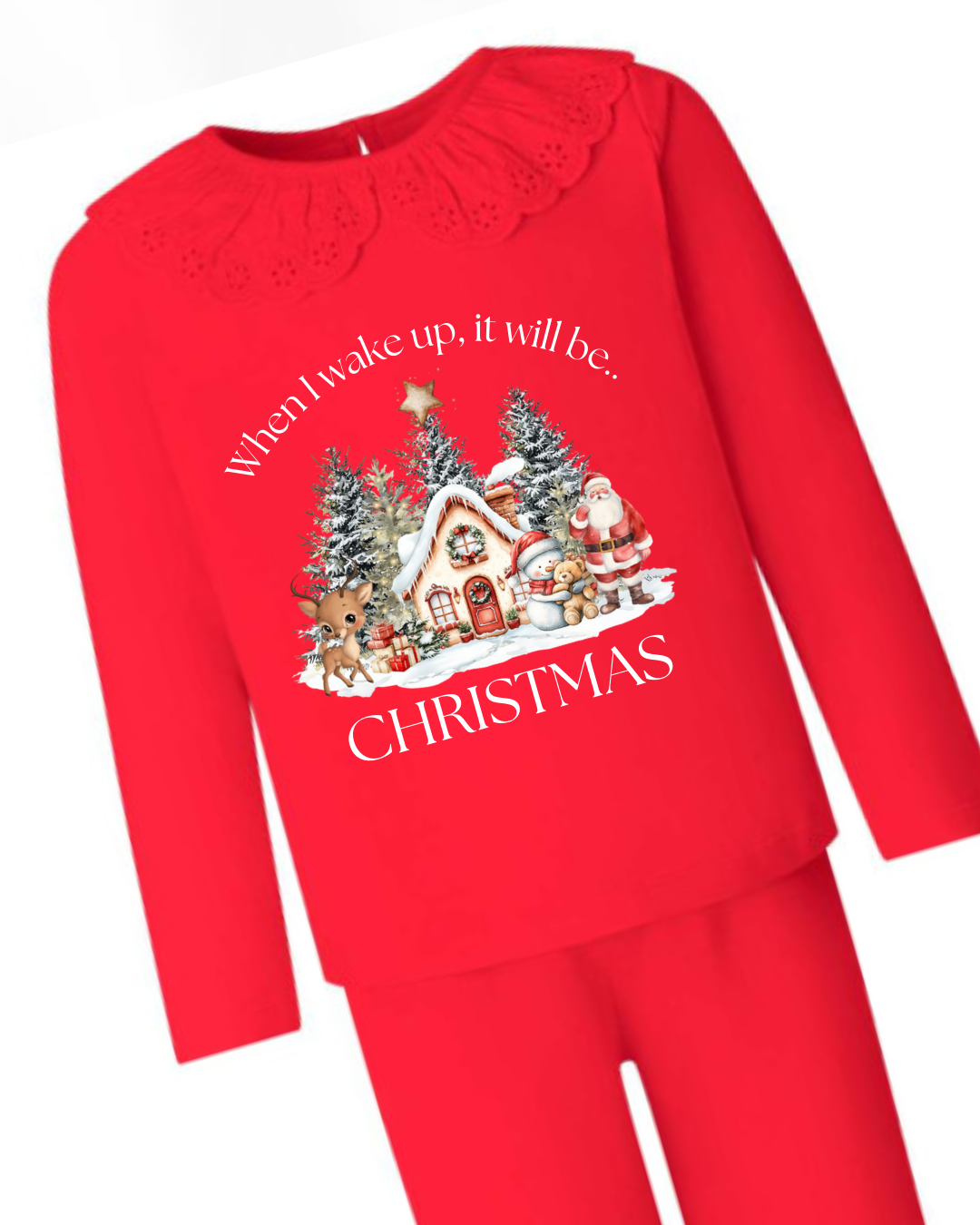DTF - WHEN I WAKE UP IT WILL BE CHRISTMAS - SANTA HOUSE