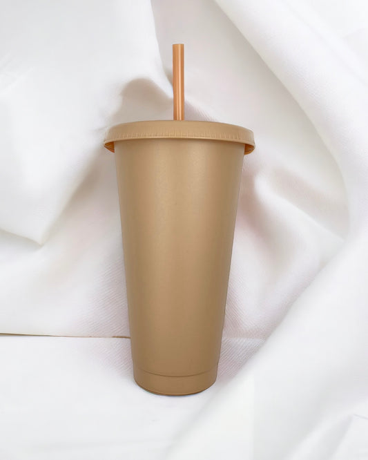 24OZ LIGHT BROWN SOLID COLOUR CUP