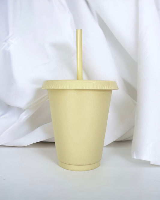 16OZ PALE YELLOW SOLID COLOUR CUP