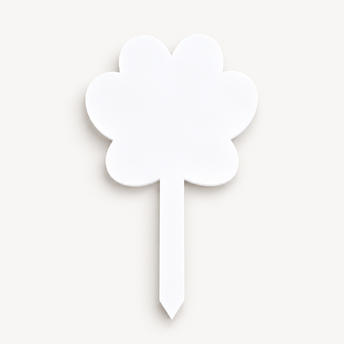 DISCONTINUED - WHITE PAW SHAPED ACRYLIC GRAVE MARKER