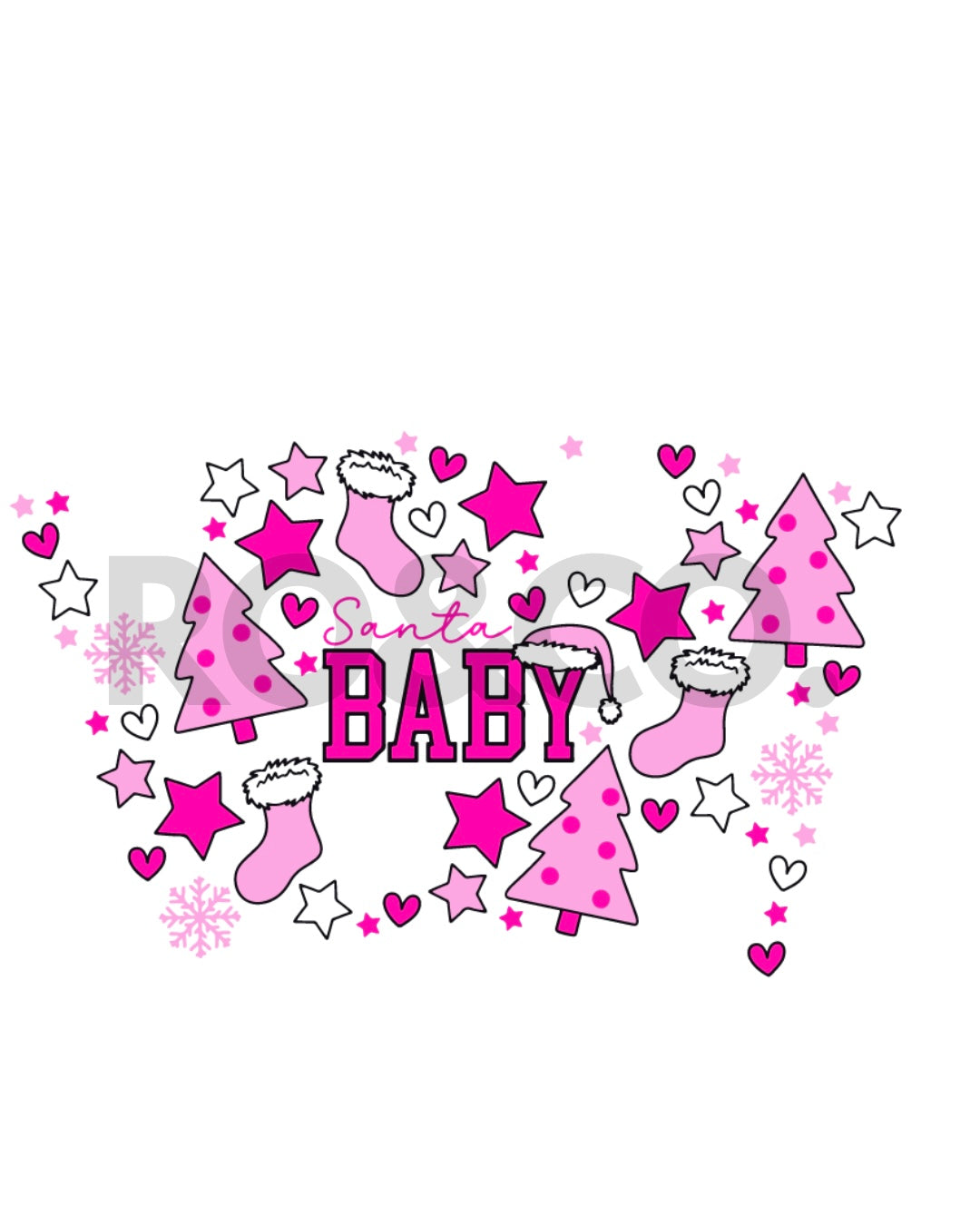 UVDTF - PINK SANTA BABY WRAP