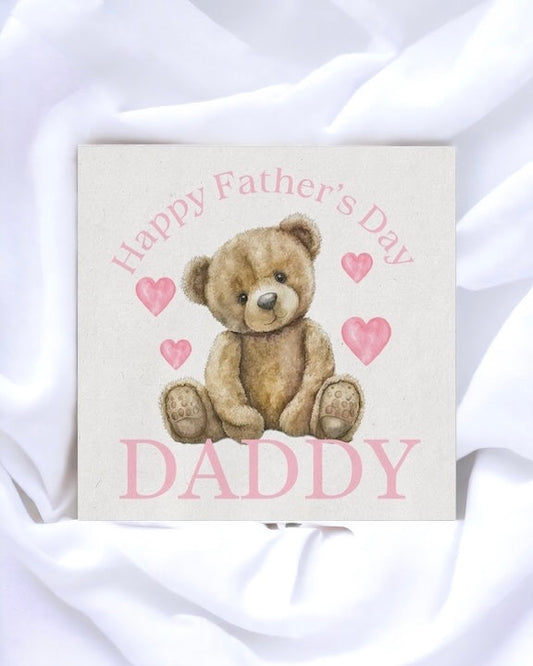 DTF - HAPPY FATHERS DAY PINK 10CM