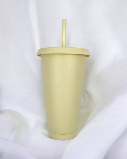 24OZ PALE YELLOW SOLID COLOUR CUP