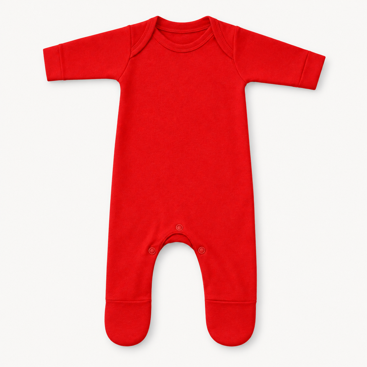 RED PLAIN CHEST ROMPERSUIT