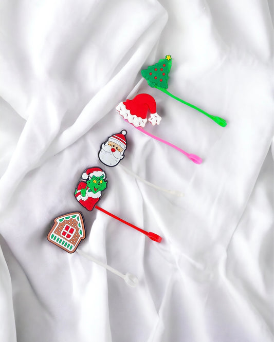 CHRISTMAS STRAW TOPPERS