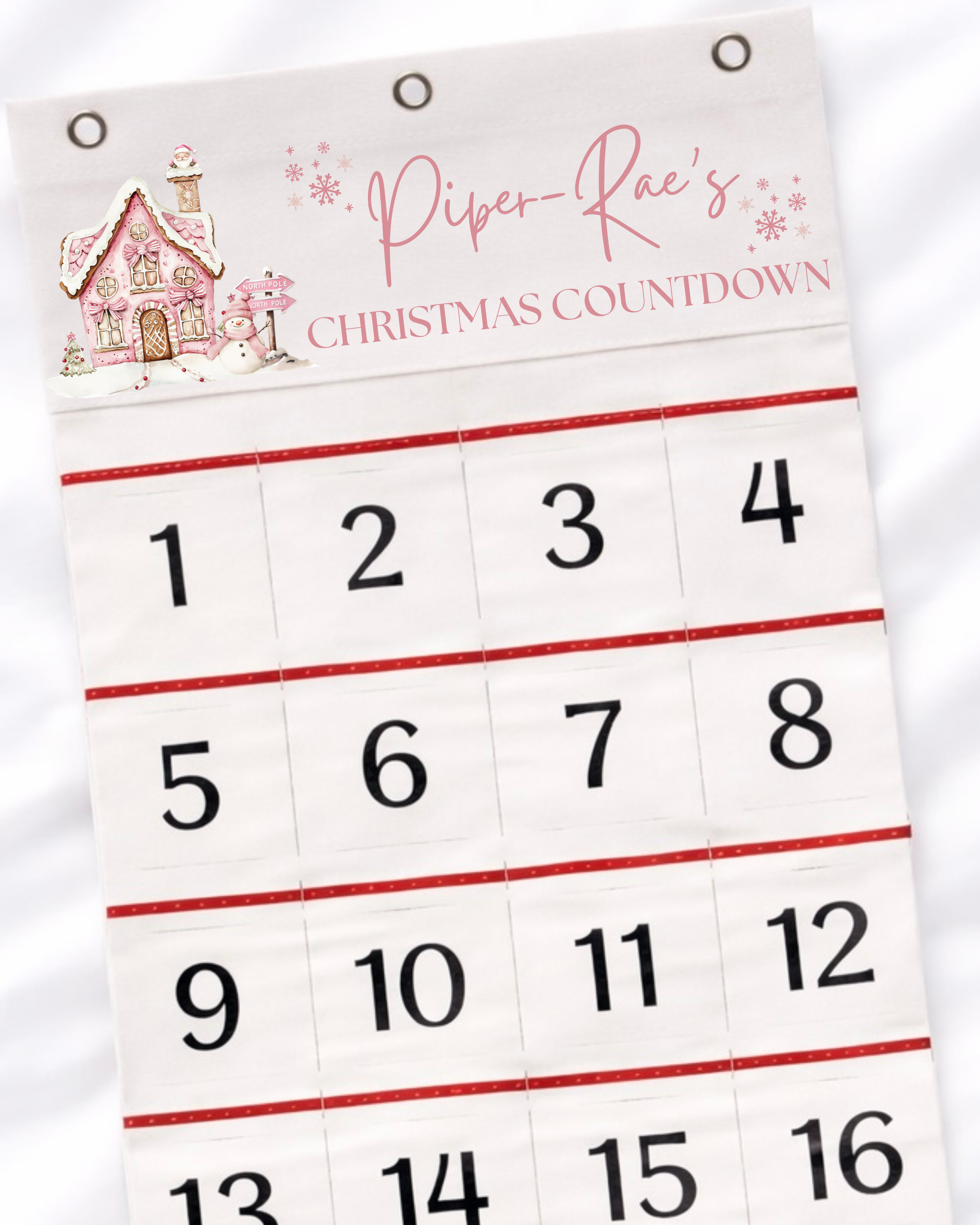 DTF - PERSONALISED - CHRISTMAS ADVENT CALENDAR