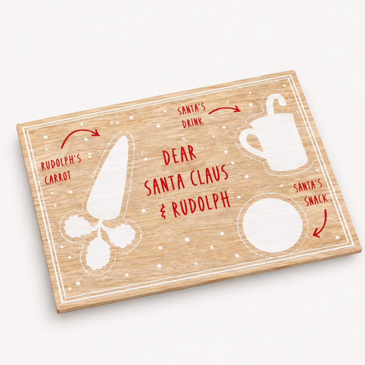 RECTANGLE SNACK BOARD FOR SANTA