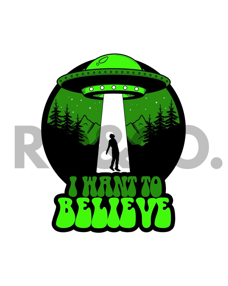 UVDTF - I WANT TO BELIEVE DECAL