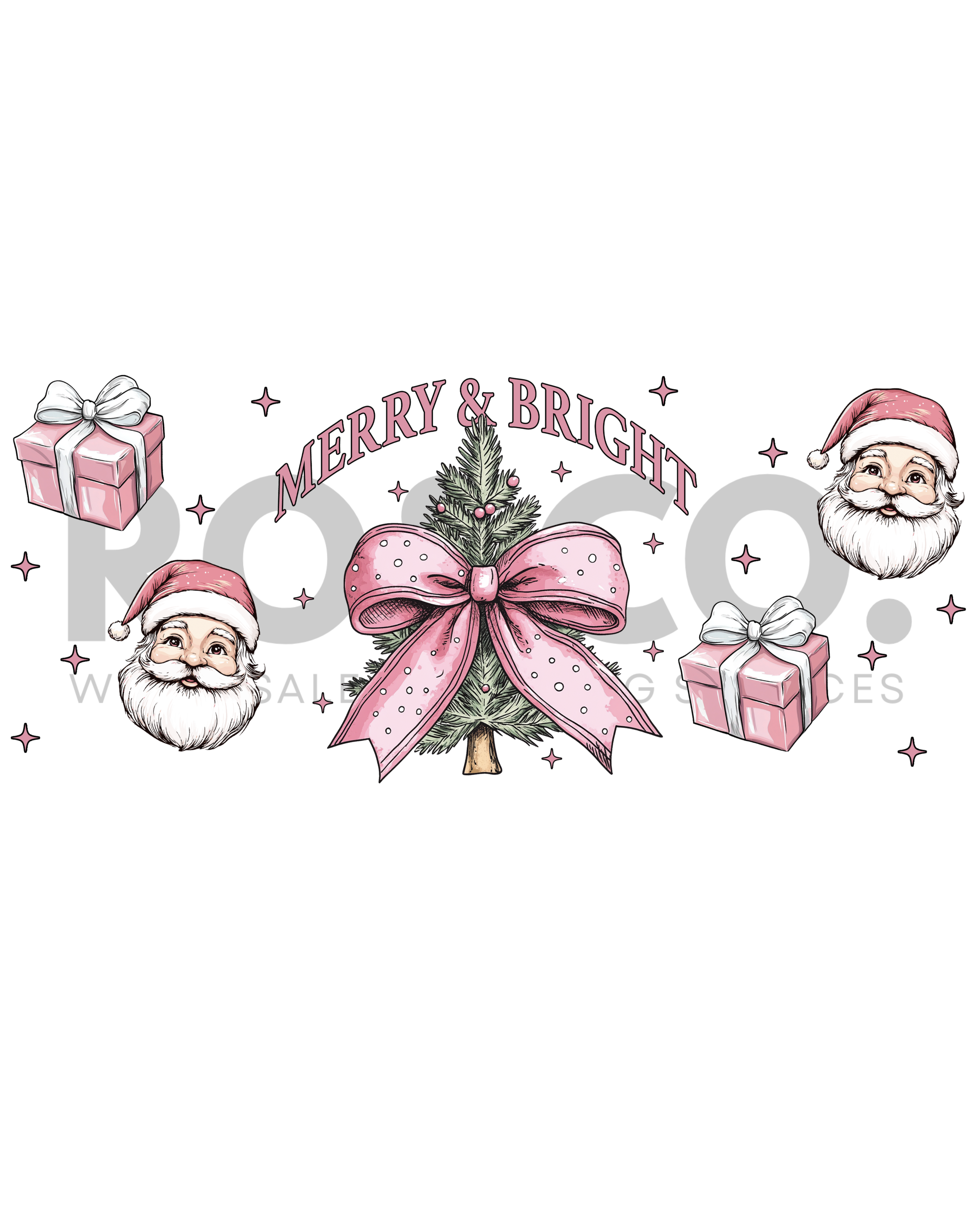 UVDTF - MERRY & BRIGHT PINK WRAP