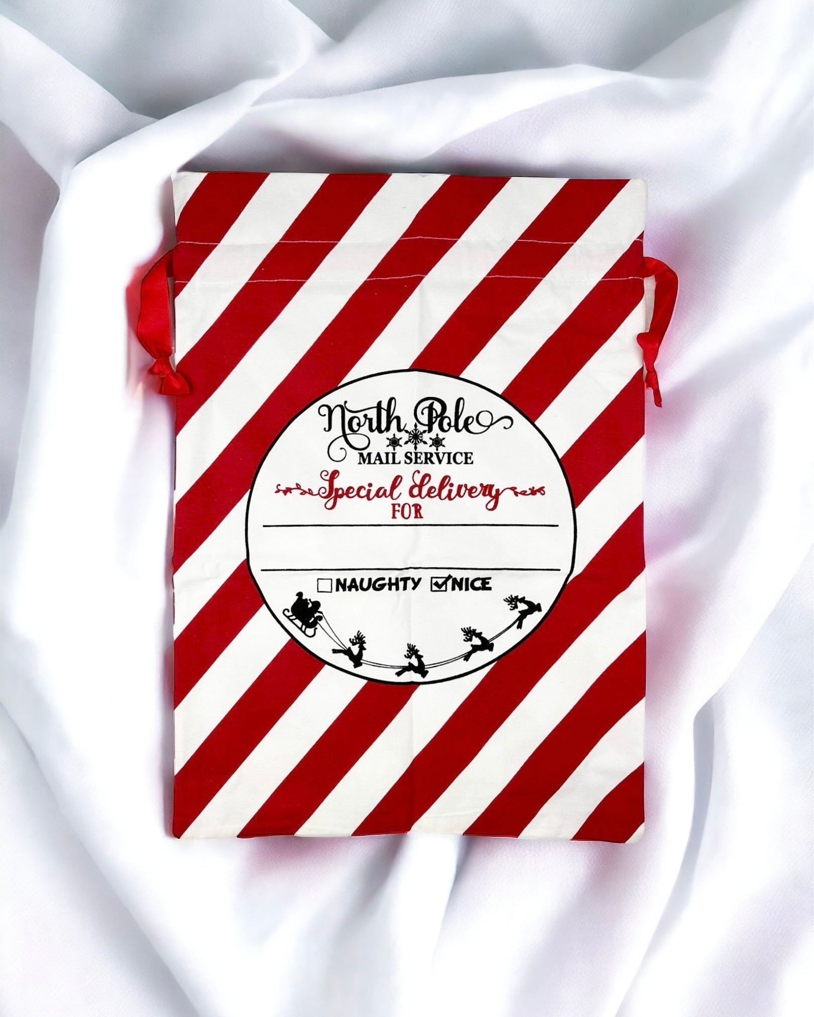 RED STRIPED SACK