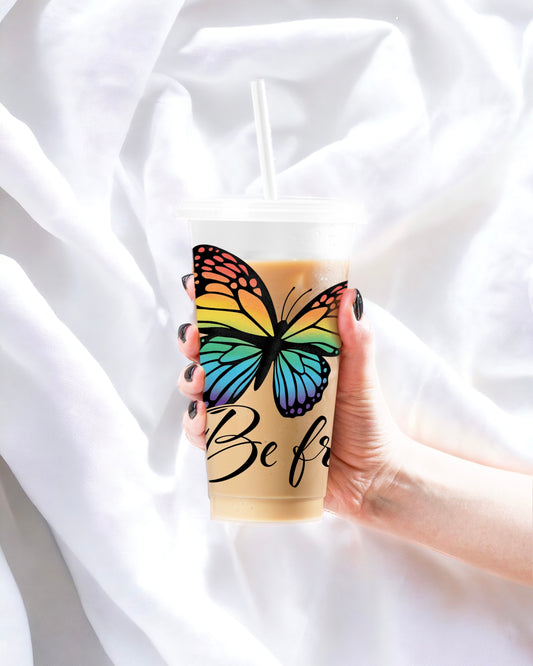 UVDTF - BE FREE BUTTERFLY SIGN DECAL