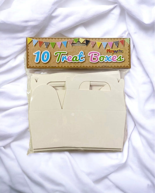 WHITE TREAT BOXES - PACK OF 10