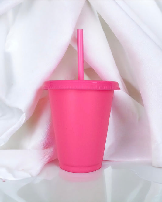 16OZ HOT PINK SOLID COLOUR CUP