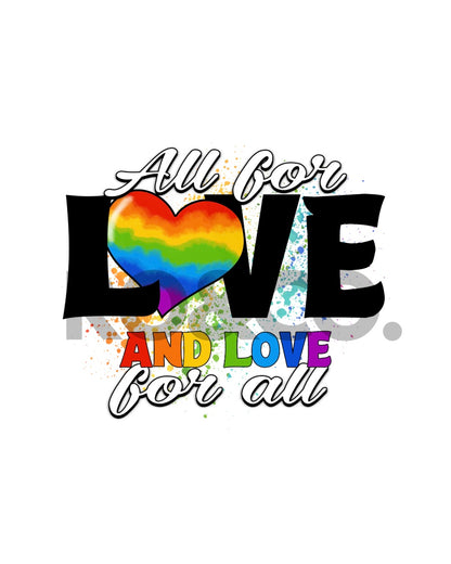 UVDTF - ALL FOR LOVE, LOVE FOR ALL DECAL
