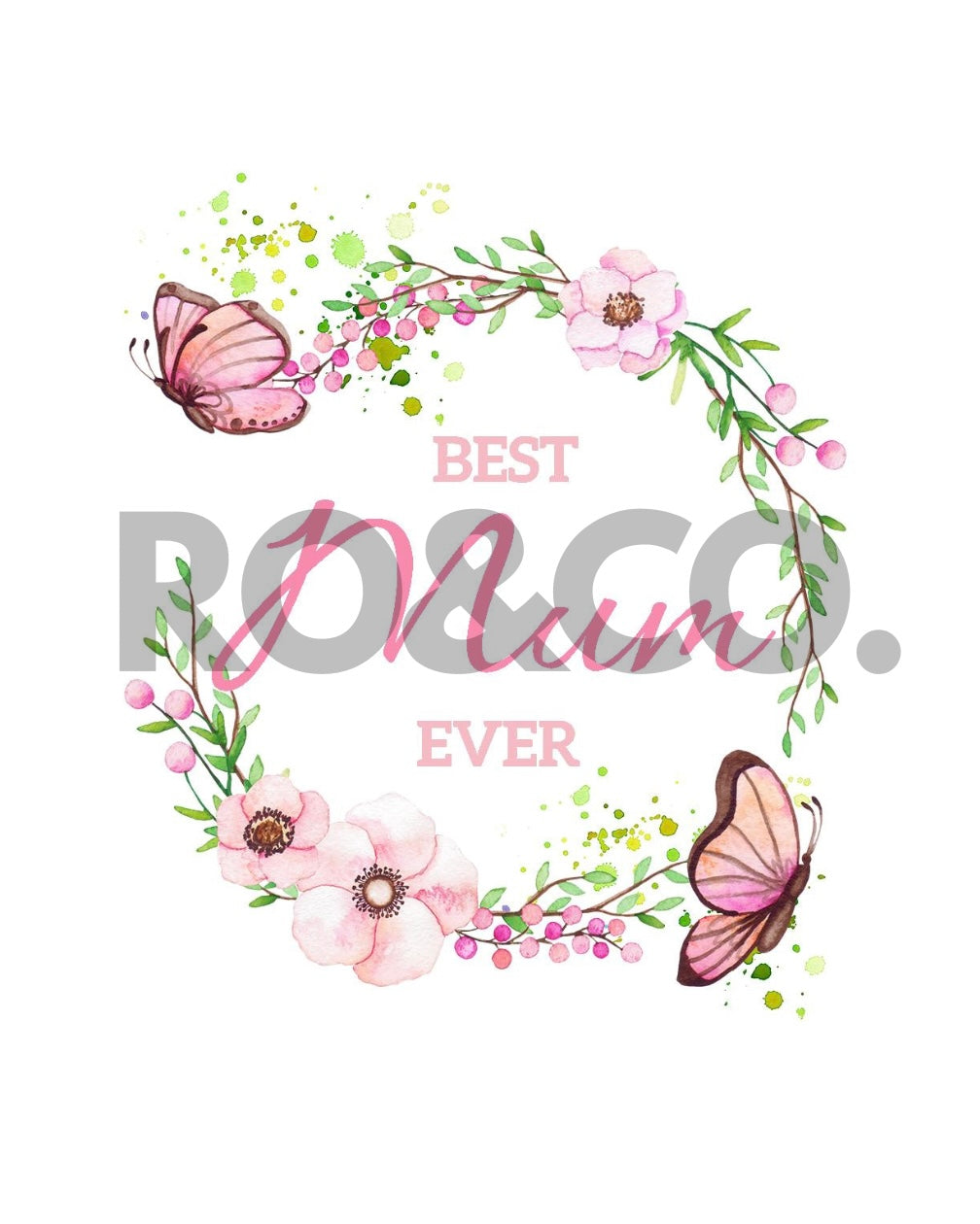 UVDTF - PINK BEST (INSERT TITLE) EVER WREATH DECAL