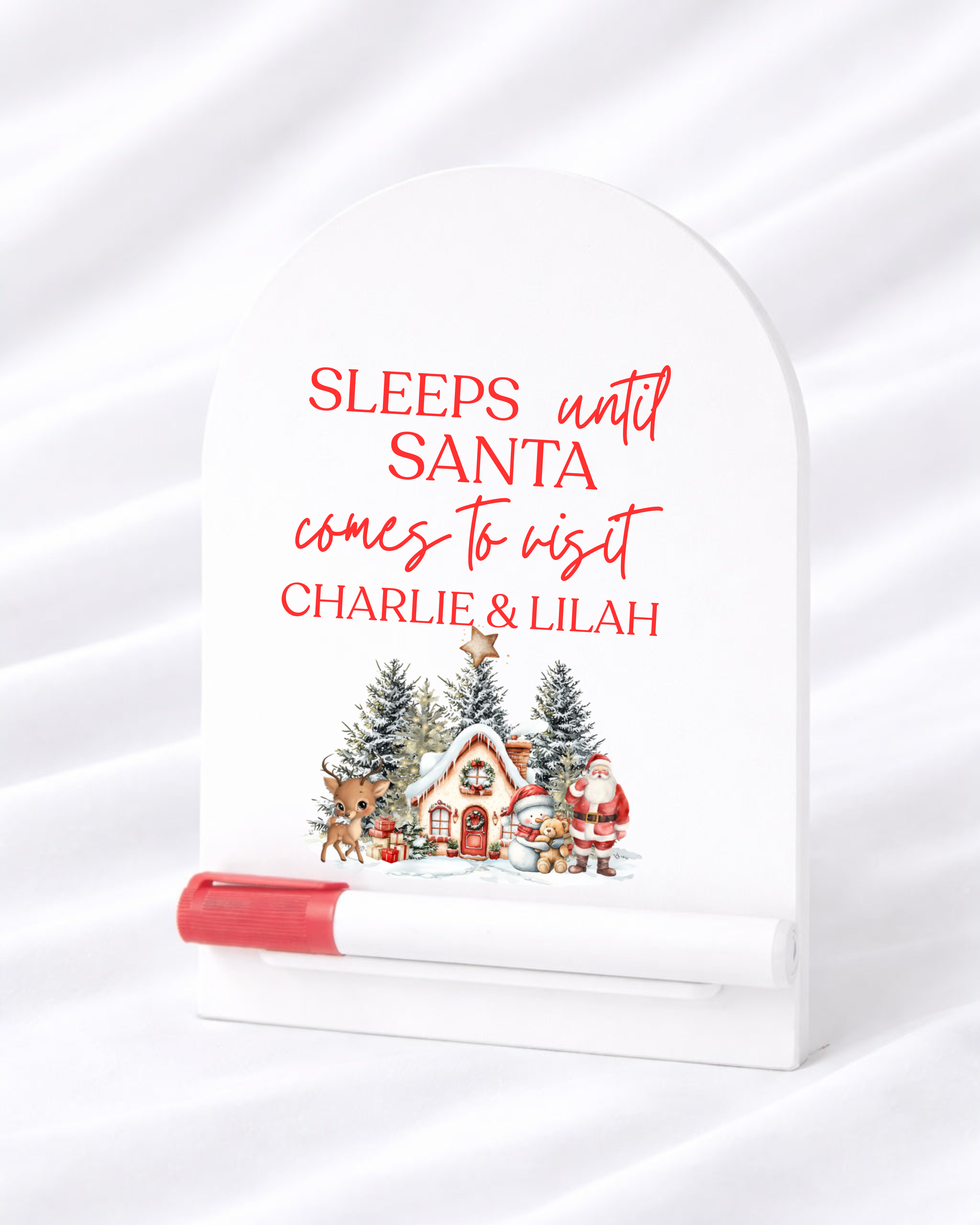 UVDTF - PERSONALISED - SLEEPS UNTIL SANTA COUNTDOWN