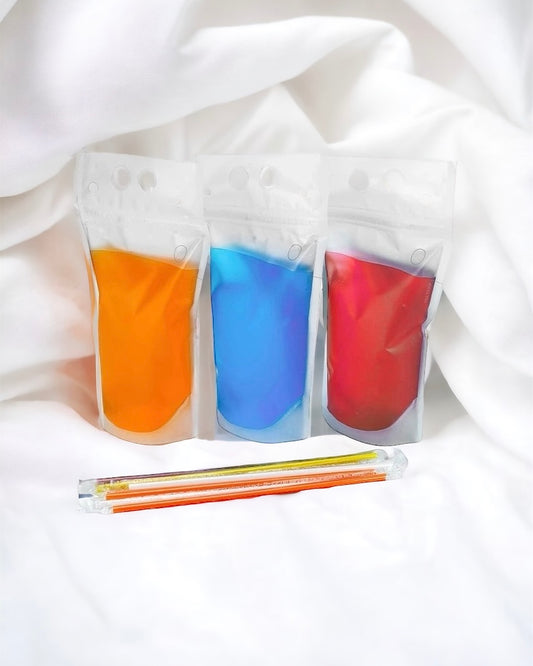 REUSABLE DRINKS POUCHES - PACK OF 10