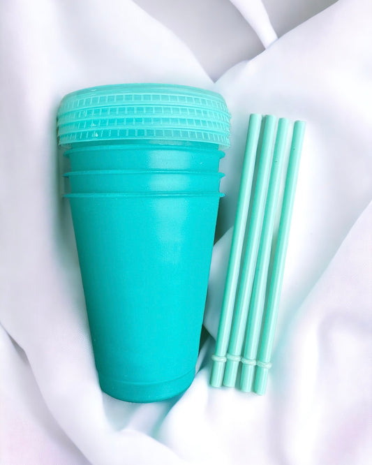 16OZ GREEN COLOUR CHANGING CUP - PACK OF 4