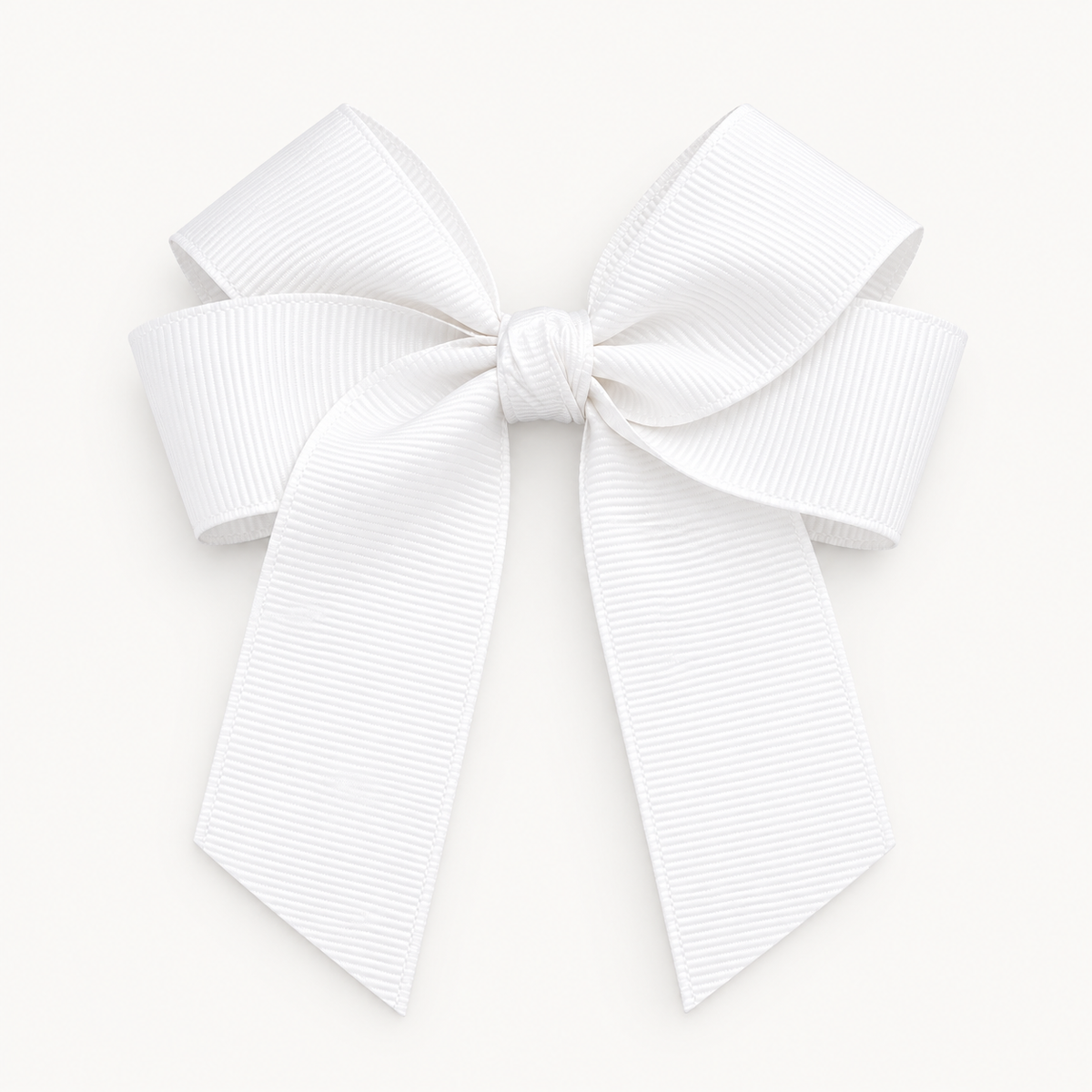WHITE 4” HAIR BOW